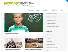 Tablet Screenshot of kunnskapsbanken.net
